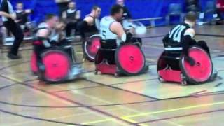 Wheelchair Rugby Hard Hits  Vancouver Invitational [upl. by Akcemat796]