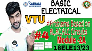 Single phase RLRCRLC Circuit problems Basic Electrical Engineering VTU [upl. by Ennairac372]