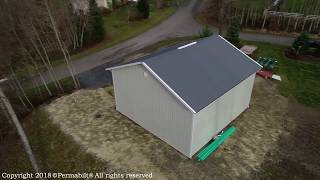 PermaBilt® Pole Metal Garage RV Storage Building  Woodinville Washington [upl. by Dumond]