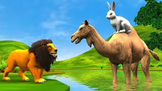 बुद्धिमान ऊंट खरगोश और दुष्ट शेर Camel Rabbit Fox and Lion Story Sher Khargosh Unt Ki Kahani [upl. by Iahc]