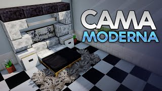 CÓMO HACER UNA CAMA MODERNA EN MINECRAFT [upl. by Amled]