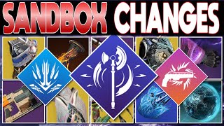 HUGE SANDBOX CHANGES ARE COMING EXOTIC Reworks NEW Titan Mechanics Supers amp More  Destiny 2 [upl. by Rosalyn]