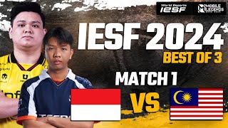 INDONESIA vs MALAYSIA  MATCH 1  GROUP STAGE  IESF ASIA REGIONAL QUALIFIERS 2024 [upl. by Aihsenal]