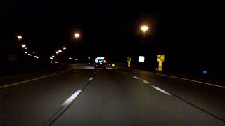 Interstate 70  Ohio Exits 101 to 108 eastbound Night [upl. by Arten]