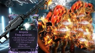 Warframe Amprex Crit CCCD god riven mod [upl. by Vaenfila]