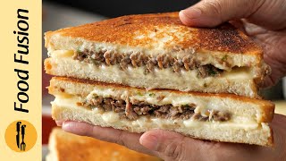 Best Grilled Cheese Patty Melt Sandwich Recipe by Food Fusion [upl. by Klump]