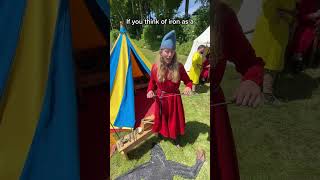 What cutting edge chainmail looked like chalkehistoryfestival [upl. by Hubsher495]