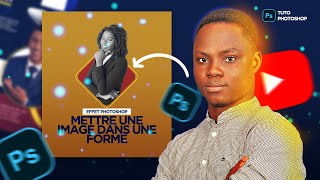 1 minute pour mettre une image dans une forme  Photoshop tutoriel [upl. by Hiller]