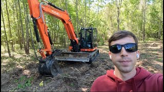 Building A Campground 16  Kubota KX080 Let the clearing begin camping rvlife rv [upl. by Ultan349]