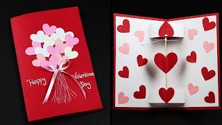 Valentines Day Card  Twirling Heart Pop Up Card  Heart Spinning Card [upl. by Kienan]