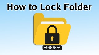 How to lock Folder File  How to set a Password for a Folder [upl. by Mcneil205]