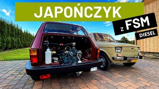 Pierwsza Jazda  Japończyk z FSM  Fiat 126p Diesel Kubota 11 Sprawdź gdzie zobaczysz go na żywo [upl. by Graubert]