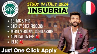 University of Insubria Italy  University of Insubria Application Process 2024  Complete Guide [upl. by Nnaoj]