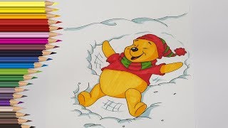 💙❤️💛 Desenez Winnie de Plus Inger in Zapada  Desenam si coloram Winni the Pooh [upl. by Etnomal598]