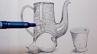 Menggambar objek ° ballpoint pen drawing [upl. by Canty]