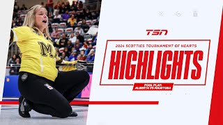 2024 SCOTTIES TOURNAMENT OF HEARTS HIGHLIGHTS Page Qualifier  Alberta vs Manitoba [upl. by Kamin]