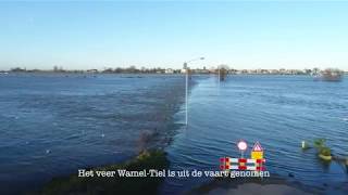 Hoogwater langs de Waal begin januari 2018 [upl. by Onibag]