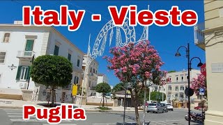 Italy 001 Puglia 👍 Gargano Vieste city tour [upl. by Parrnell]