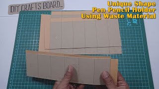 Craft Using Cardboard  Pen Organizer For Desk  Pencil Stand With Cardboard [upl. by Noiemad]