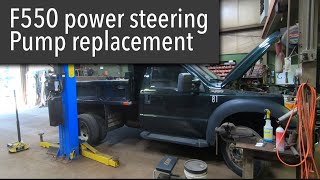 Ford F550 power steering pump replacement [upl. by Sexela]