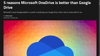 5 reasons Microsoft OneDrive is better than Google Drive [upl. by Yrrad]