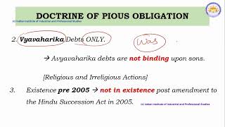 Pious Obligation under Hindu Law  Hindu Law Notes [upl. by Tak]