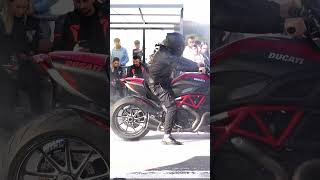 Ducati Diavel vs Ducati Diavel Drag race ducati adrenalinescore dragracing [upl. by Arrotal]