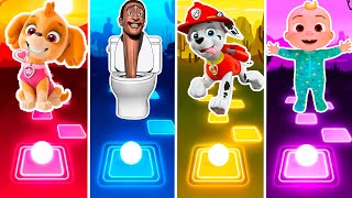 SKYE vs SKIBIDI TOILET vs MARSHALL vs Cocomelon  Tiles hop EDM Rush [upl. by Eelirrem]