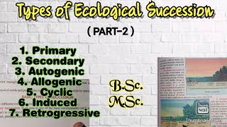 Ecological succession Part2 Types of Ecological Succession Autogenic Allogenic Succession Types [upl. by Yleik534]