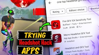 Trying Free Fire HEADSHOT APPS From Play Store  Free Fire [upl. by Ardnossak]