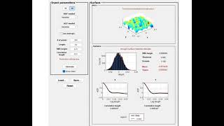 GUI for generating and analyzing onedimensional and twodimensional random rough surfaces MATLAB [upl. by Ynahteb]