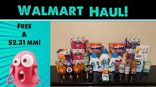 Walmart haul 91024 All FREE and 231 MM Over 20 Ibotta rebates 🔥 [upl. by Hogle]