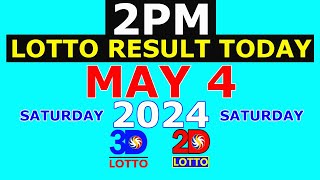 2pm Lotto Result Today May 4 2024 Saturday PCSO [upl. by Eirallih43]