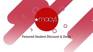 Macys Featured Student Discounts amp Deals [upl. by Viquelia106]