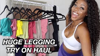 LEGGINGS TRY ON HAUL ft Gymshark Alphalete Echt NVGTN amp More [upl. by Elbert]