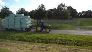 John Deere 2140 Pulling Bales [upl. by Anayeek382]