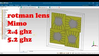 rotman lens antenna as power divider or power combiner in cst [upl. by Gray726]