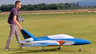 GIANT RC TURBINE MODEL JET quotNATRIXquot FLIGHT DEMONSTRATION  Euroflugtag Rheidt 2016 [upl. by Gilbye]