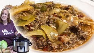 CROCKPOT CABBAGE ROLL SOUP RECIPE  Its Fall Yall  Cook with Me Crockpot Easy Dump and Go Recipe [upl. by Rise]