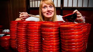 I Tried Japan’s INSANE AllYouCanEat Noodle Challenge 200 bowls of Wanko Soba [upl. by Orr]