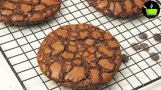 Only 10 minutes Fudgy Brownie Cookies  Best Chocolate Cookies Recipe  Brownie Crinkle Cookies [upl. by Gagne641]