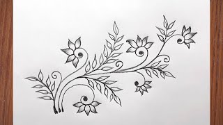 Flower Drawing  Embroidery Design  Cushion Cover  Pillow Cover  Flower Design Drawing [upl. by Manheim]