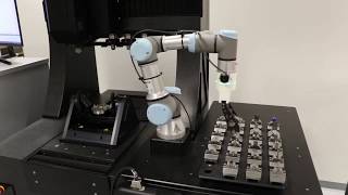 Dimensional metrology in combination with collaborative robots Bruker Alicona µCMM Pick amp Place [upl. by Ayn]