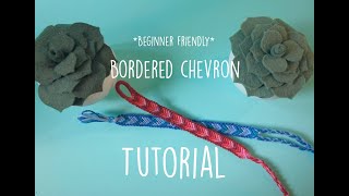 bordered chevron tutorial beginner friendly friendship bracelet [upl. by Sudoeht]