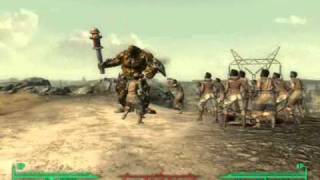 Fallout3 50 Wastelanders vs Behemoth and Yao Guai [upl. by Notsreik]