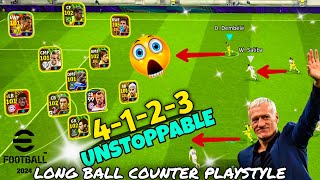 Unbeatable 4123 Formation DOMINATING eFootball 24 Long Ball counter [upl. by Shaff]