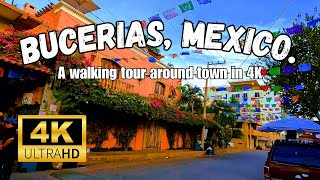 A walking tour of Bucerias Mexico in 4k with music [upl. by Nailluj]