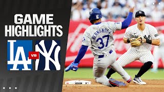 Dodgers vs Yankees Game Highlights 6724  MLB Highlights [upl. by Kila]