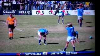 Worst Rugby injury ever  Grey College vs Grey High NOT FOR SENSITIVE VIEWERS [upl. by Nagiam]