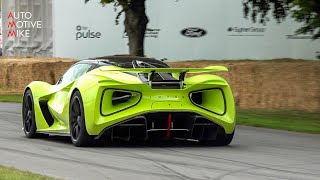 2000HP Lotus Evija 1700Nm 4x4 BURNOUTS at Goodwood FOS [upl. by Aneeuqal955]